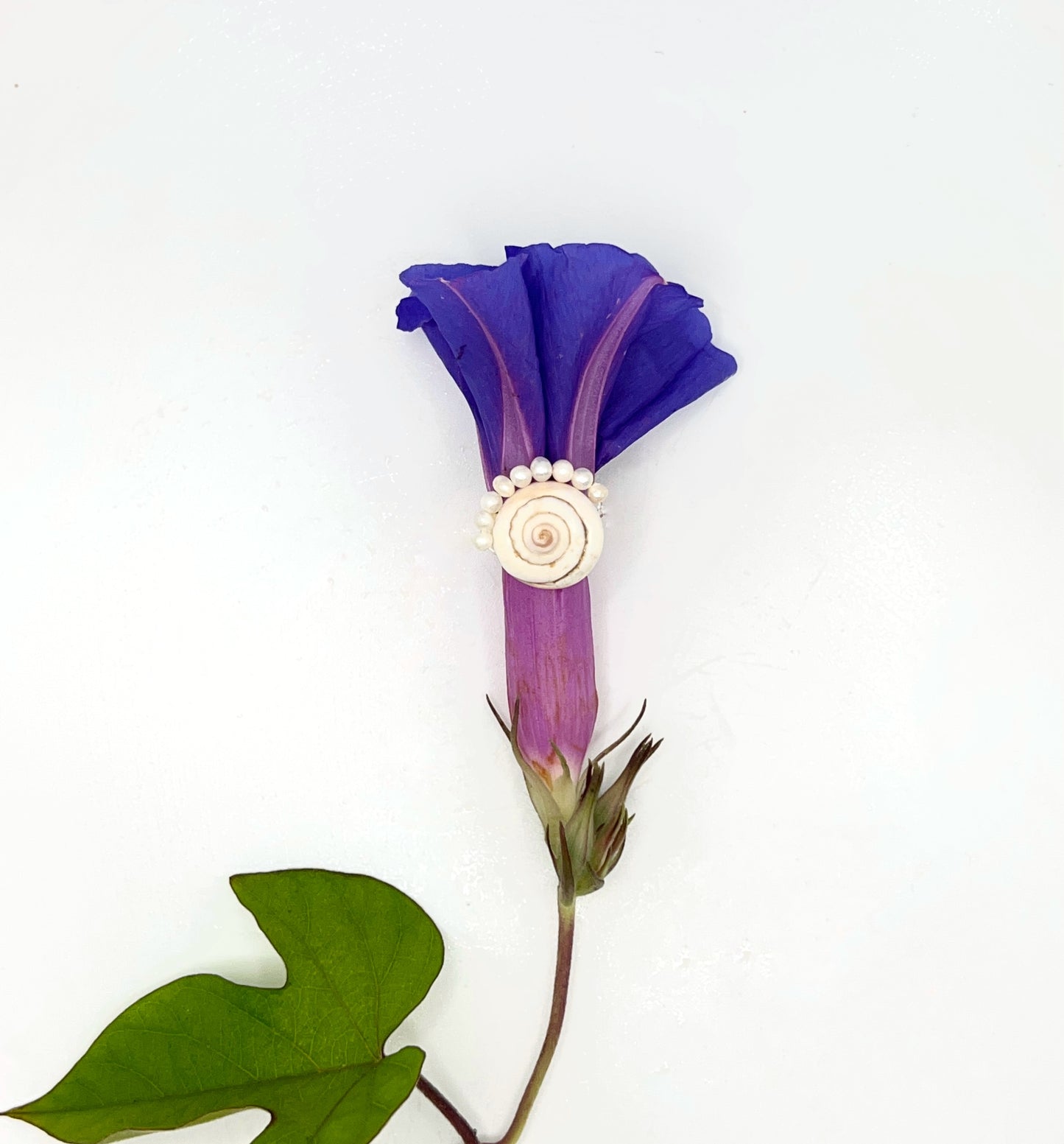 Bague réglable coquillage & perle de culture – C’avah de Soie