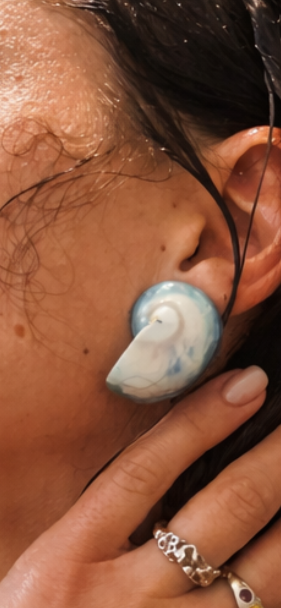 Boucles d’oreilles coquillage nacré – Variante élégante