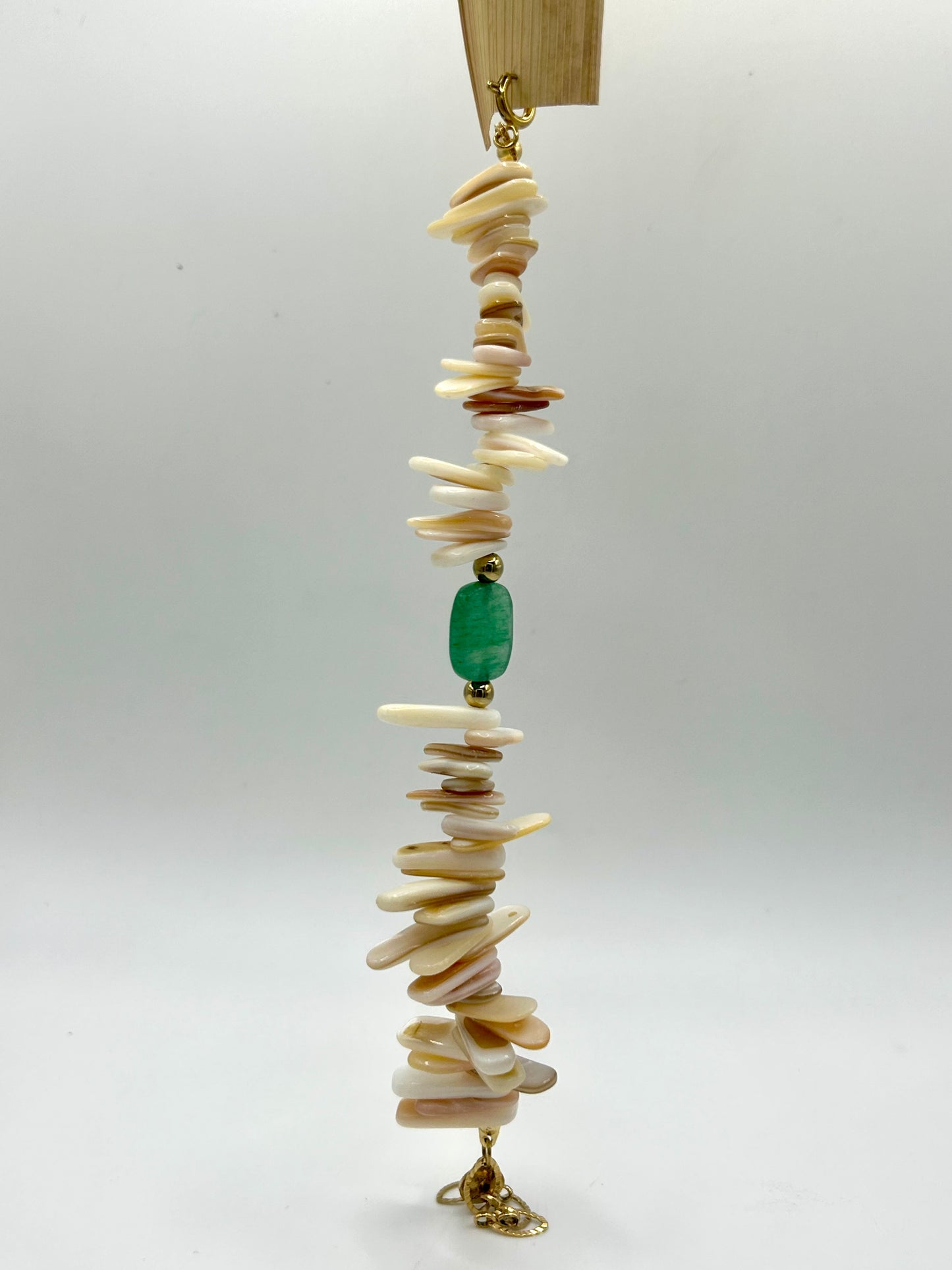 Bracelet “Sérénité Sauvage” – Aventurine & perles de coquillage