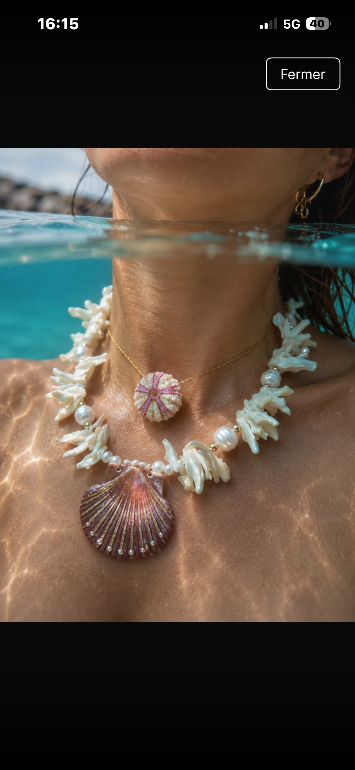 Collier écume précieuse
