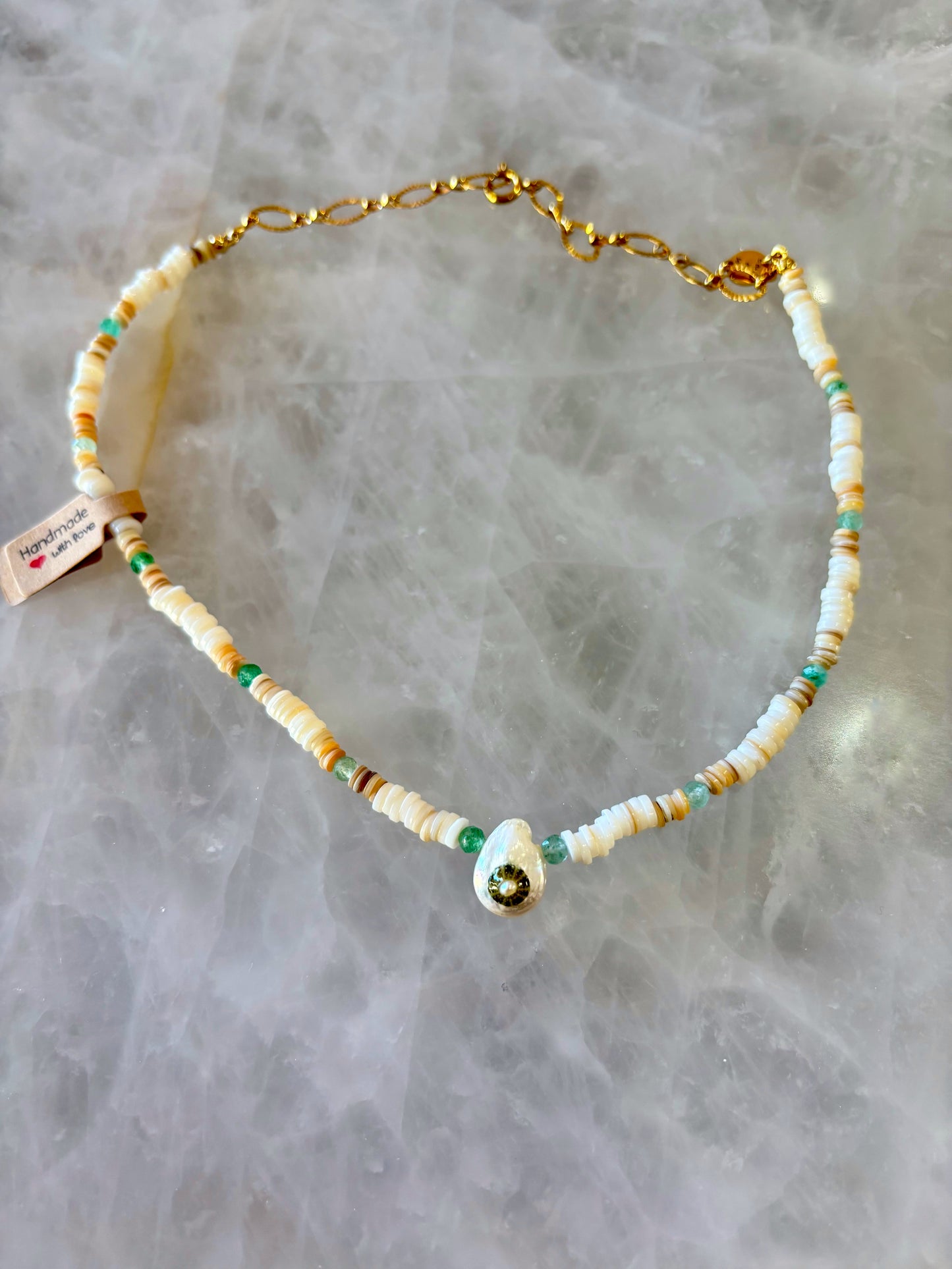 Collier Trésor Marin – Perle, oursin & aventurine