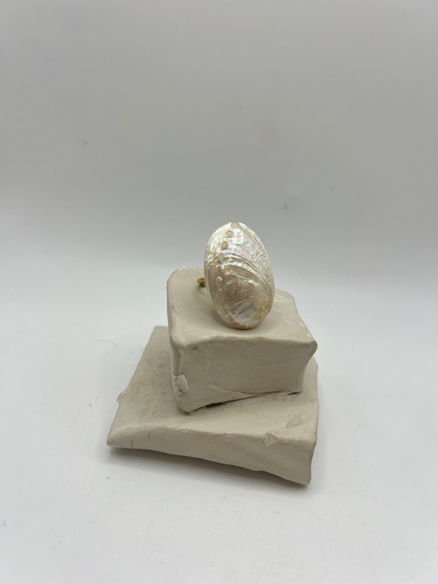  Bague abalone nacre ormeau reflets irisés bijou marin élégant