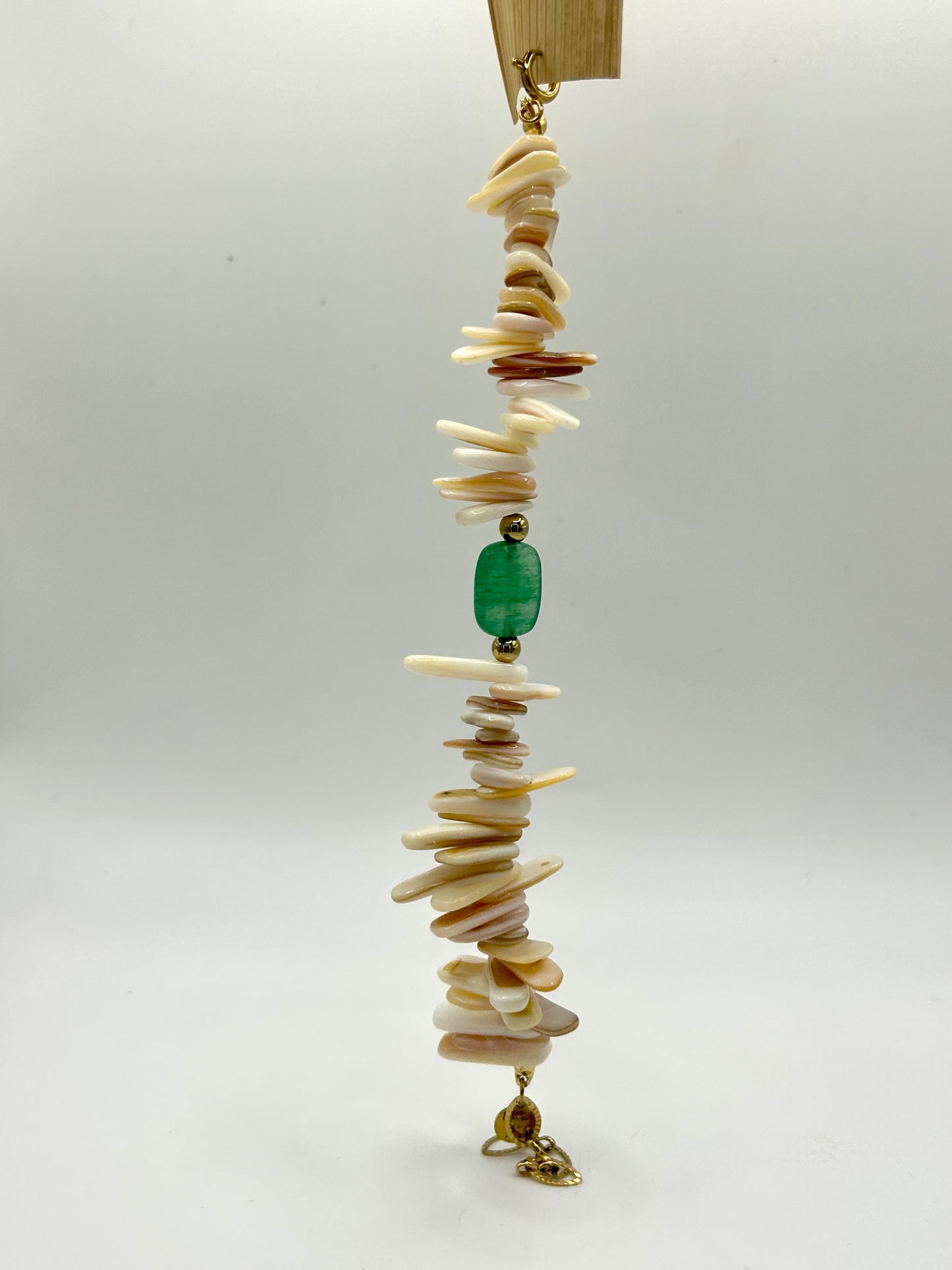 Bracelet “Sérénité Sauvage” – Aventurine & perles de coquillage