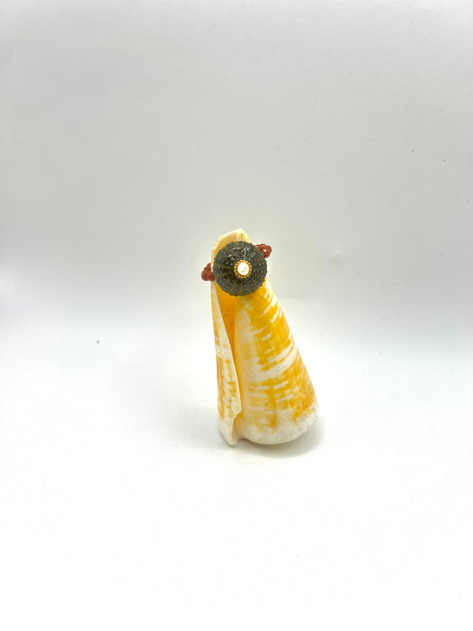 Bague Oursin en Pierre de Soleil sur Fil Élastique – Élégance & Énergie Solaire