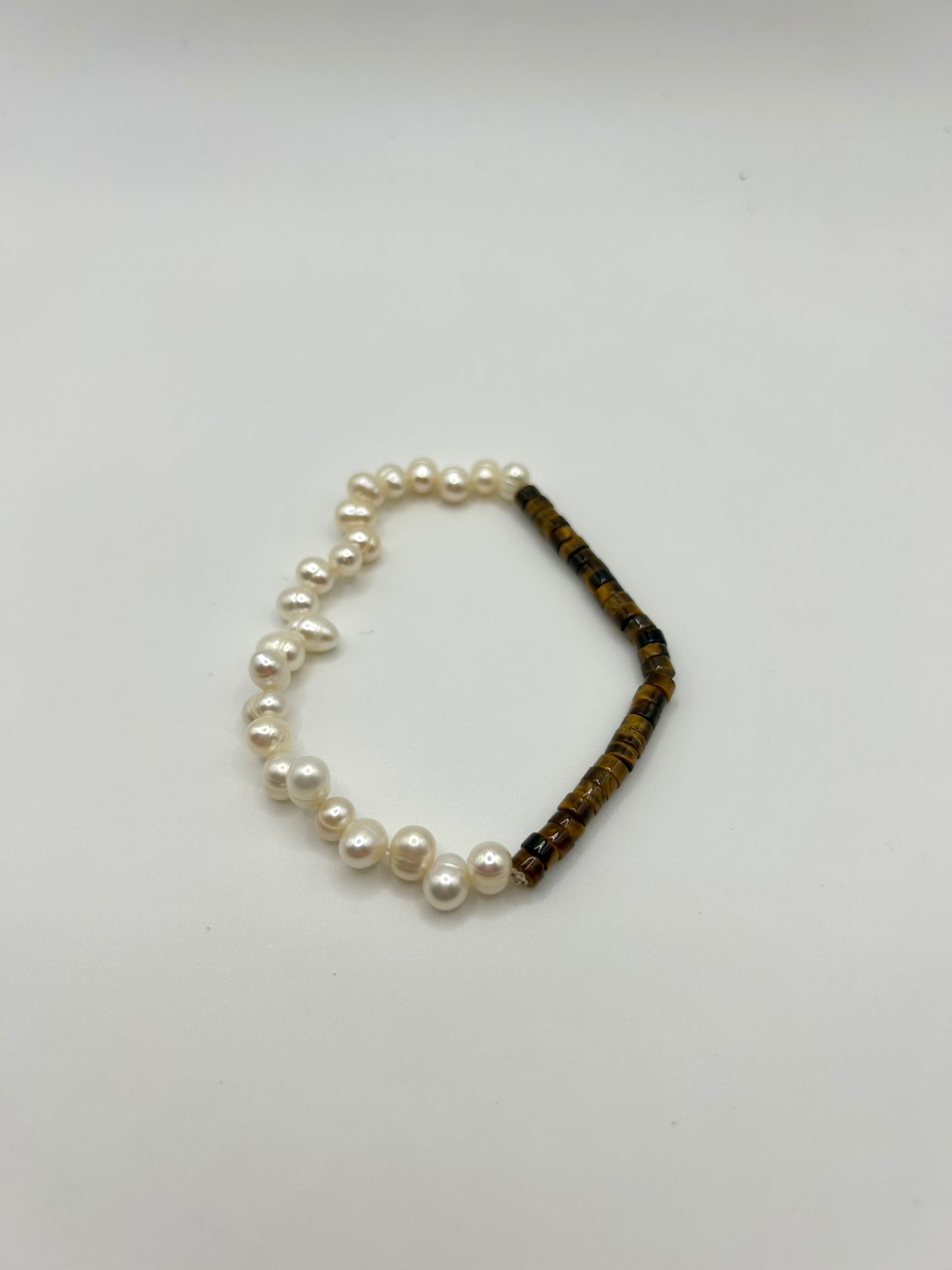 Bracelet Homme Œil de Tigre & Perles de Culture – Équilibre & Protection