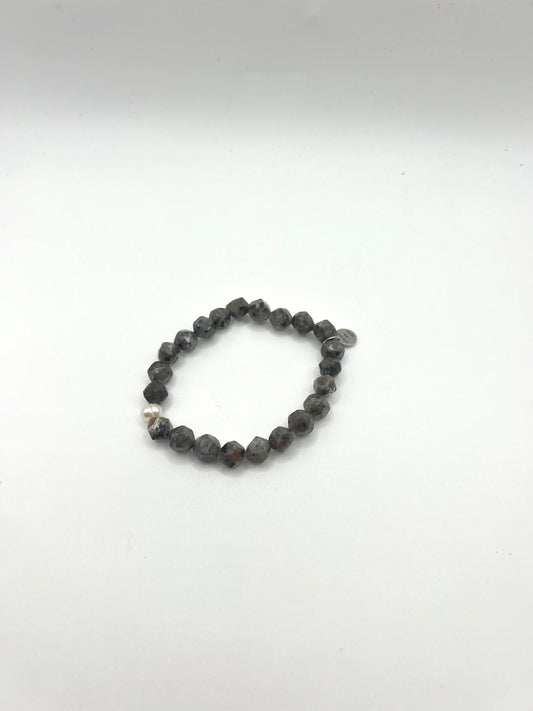 Bracelet Homme Yooperlite & Perle de Culture – Force & Élégance
